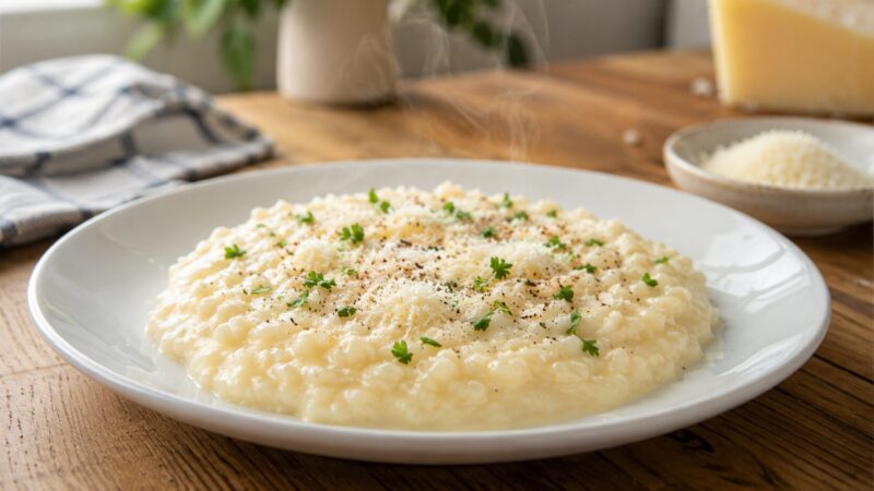 残りごはんで作るチーズリゾット